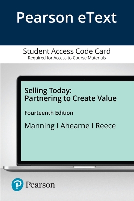 Selling Today: Partnering to Create Value 14th ed.