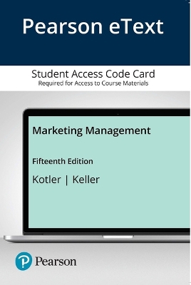 Pearson Etext Marketing Management -- Access Card 15th ed.