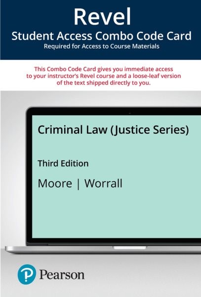 Revel for Criminal Law (Justice Series) -- Combo Access Card 3rd ed.