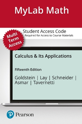 Mylab Math with Pearson Etext -- 24-Month Access Card -- For Calculus & Its  Applications 15th ed.