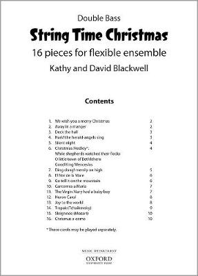 String Time Christmas: 16 pieces for flexible ensemble Double bass part