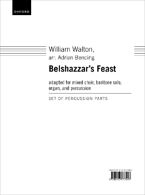 Belshazzar's Feast: adapted for mixed choir, baritone solo, organ, and percussion Set of percussion parts