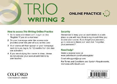 Trio Writing: Level 2: Online Practice Student Access Card: Building Better Writers...From The Beginning