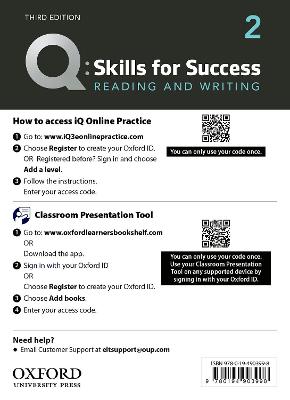 Q: Skills for Success: Level 2: Reading and Writing Teacher's Access Card 3rd Revised edition
