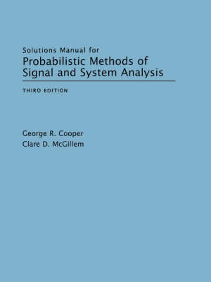 Solutions Manual for Probabilistic Methods of Signal and System Analysis