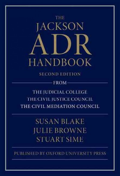 Jackson ADR Handbook 2nd Revised edition