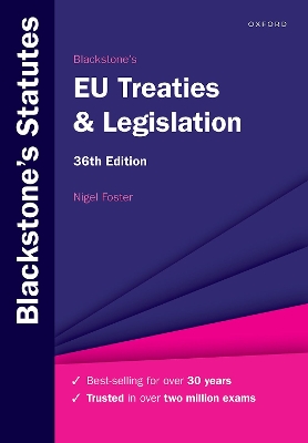 Blackstone's EU Treaties & Legislation 36th Revised edition