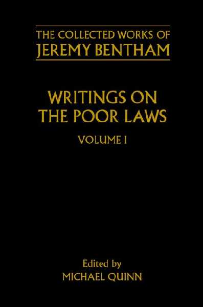 Writings on the Poor Laws, v.1, Writings on the Poor Laws