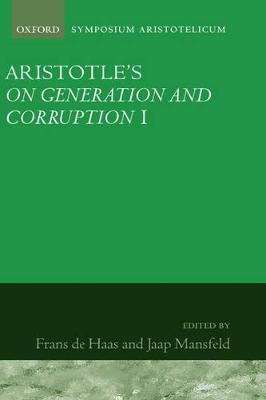 Aristotle's On Generation and Corruption I Book 1
