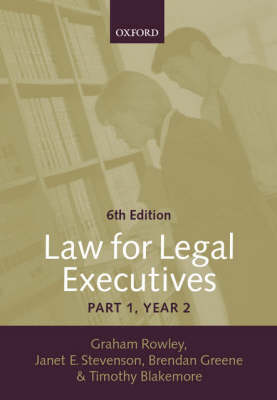 Law for Legal Executives 6th Revised edition, Pt.1, Year 2