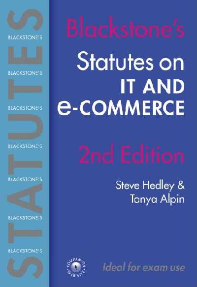 Statutes on IT and E-Commerce 2nd Revised edition