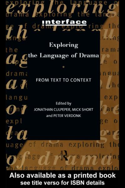 Exploring the Language of Drama: From Text to Context