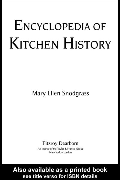 Encyclopedia of Kitchen History