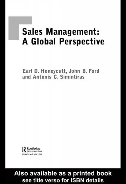 Sales Management: A Global Perspective