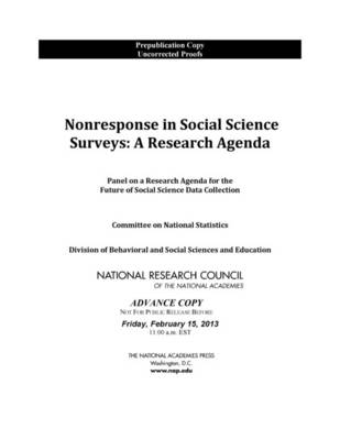 Nonresponse in Social Science Surveys: A Research Agenda