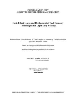 Cost, Effectiveness, and Deployment of Fuel Economy Technologies for  Light-Duty Vehicles