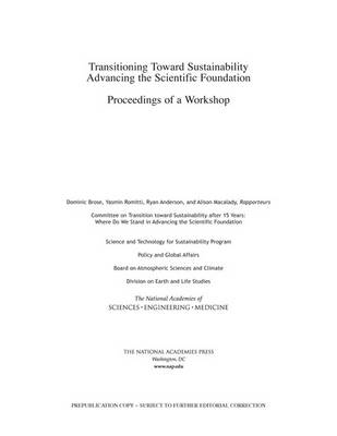 Transitioning Toward Sustainability: Advancing the Scientific Foundation: Proceedings of a Workshop