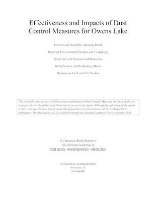 Effectiveness and Impacts of Dust Control Measures for Owens Lake