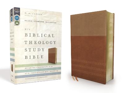 NIV, Biblical Theology Study Bible (Trace the Themes of Scripture),  Leathersoft, Tan/Brown, Comfort Print: Follow Gods Redemptive Plan as It Unfolds throughout Scripture