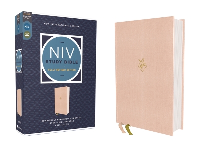 NIV Study Bible, Fully Revised Edition (Study Deeply. Believe  Wholeheartedly.), Cloth over Board, Pink, Red Letter, Comfort Print