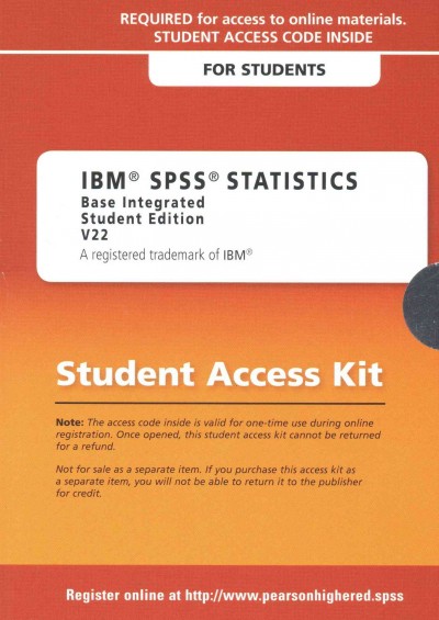 SPSS for Pearson Education Online Access Code
