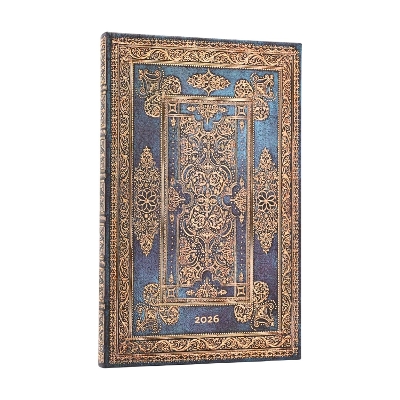 2026 Blue Luxe (Luxe Design) Maxi 12-month Horizontal Hardcover Flexi  Dayplanner 2026 (Elastic Band Closure)