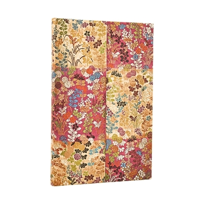 2026 Kara-ori Pink (Japanese Kimono) Maxi 12-month Horizontal Hardcover  Flexi Dayplanner 2026 (Elastic Band Closure)
