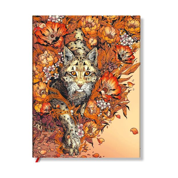 Lynx Rising (Erica Williams Art) Mini Lined Softcover Flexi Journal (Elastic  Band Closure)
