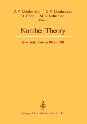 Number Theory: New York Seminar 1989-1990