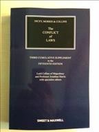 Dicey, Morris & Collins on the Conflict of Laws 3rd Supplement 15th edition