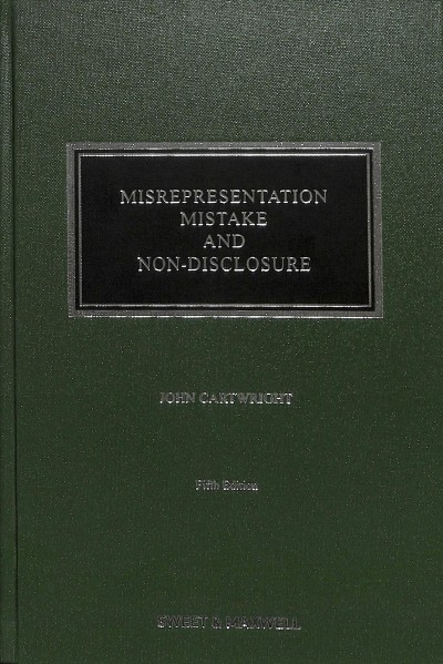 Misrepresentation, Mistake and Non-Disclosure 5th edition