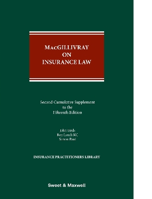 MacGillivray on Insurance Law 2nd Supplement 15th edition