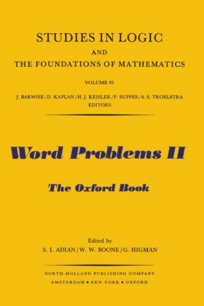 Provability, Computability and Reflection: Working Conference Proceedings, Volume 95, Word Problems