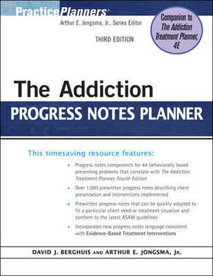 Addiction Progress Notes Planner 3rd Revised edition