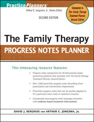 Family Therapy Progress Notes Planner 2nd edition