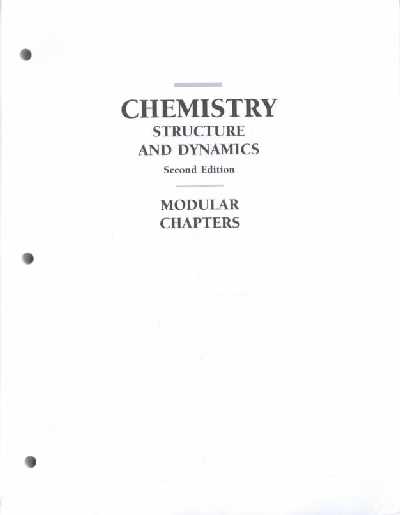 Modular Chapters of Chemistry: Structure and Dynamics 2nd Revised edition