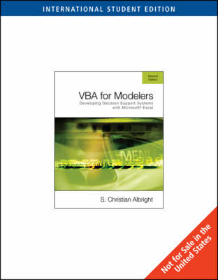 Vba for Modelers: Developing Decision Support Systems Using Microsoft Excel International ed, With Vba Program CD-Rom