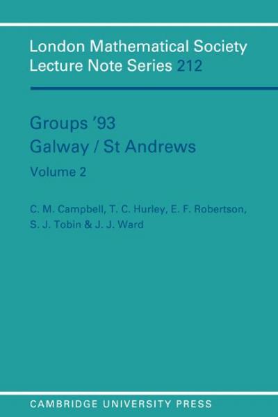 Groups '93 Galway/St Andrews: Volume 2