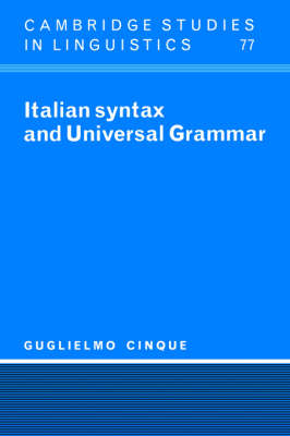 Italian Syntax and Universal Grammar