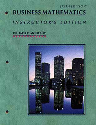 Business Mathematics, Instructors' Manual to 6r.e