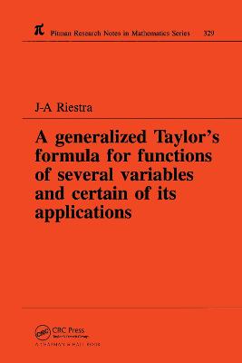 Generalized Taylor's Formula for Functions of Several Variables and Certain  of its Applications