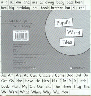 Breakthrough to Literacy Magnetic ed, Pupil's Word Tiles