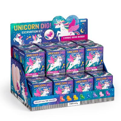 Unicorn Dig! Excavation Kit Display
