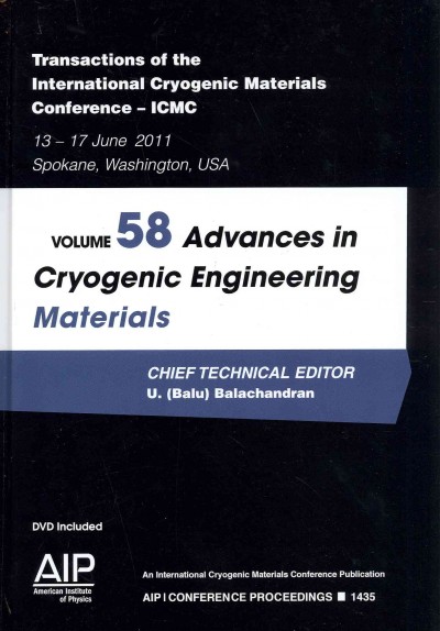 Advances in Cryogenic Engineering Materials: Transactions of the Cryogenic Engineering Conference 2013 ed.