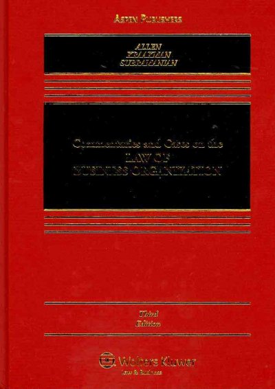 Commentaries and Cases on the Law of Business Organization 3rd ed.