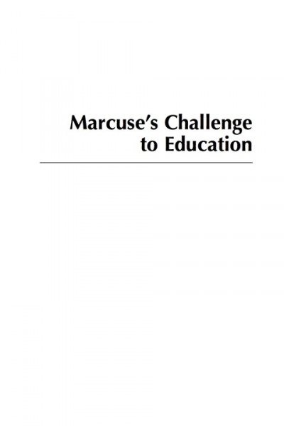 Marcuse's Challenge to Education