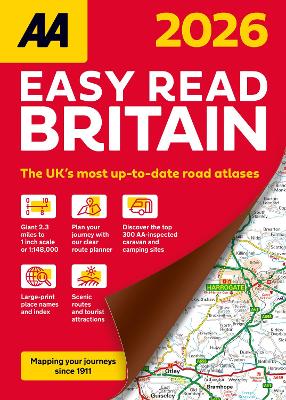 AA Easy Read Atlas Britain 2026 2026 25th New edition