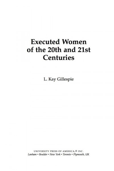 Executed Women of 20th and 21st Centuries