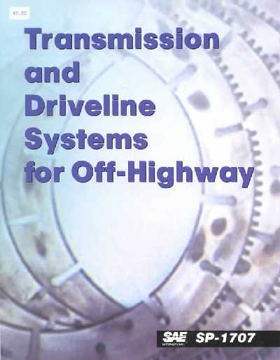 Transmission and Driveline Systems for Off-highway