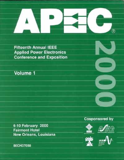 Applied Power Electronics Conference and Exposition 2000, 15th Annual ed., APEC 2000